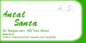 antal santa business card